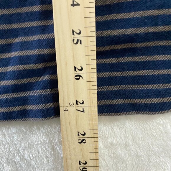 Daniel Hechter Paris Men's Shirt XXL Brown Navy Stripe Polo Golf Supima Cotton - Picture 9 of 10